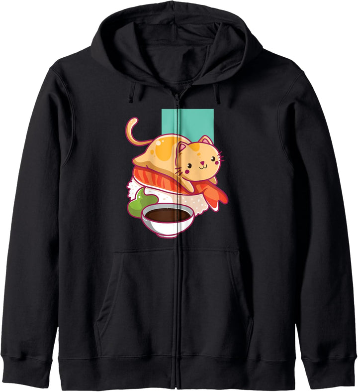 Sushi Anime I Japan I Kawaii Kätzchen I Kawaii Katzen Kapuzenjacke