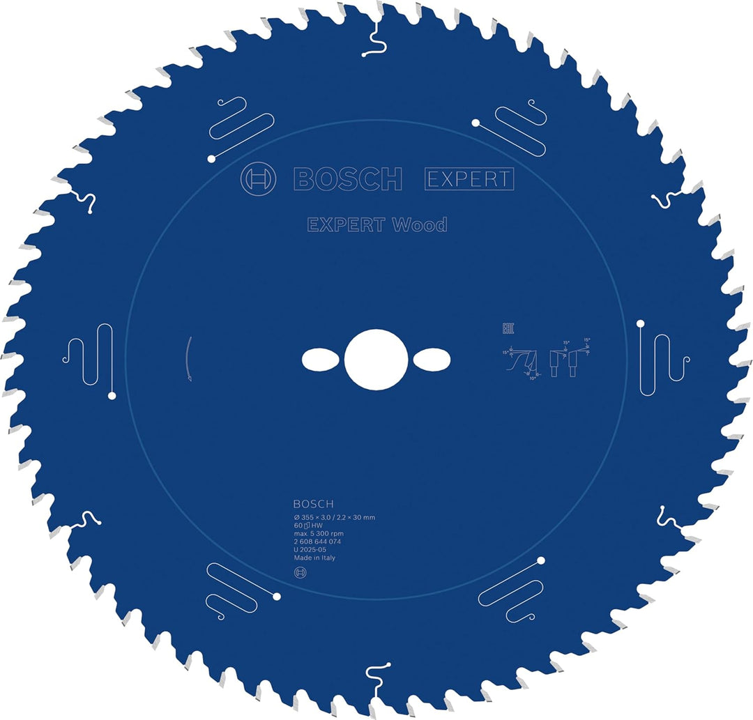 Bosch Professional 1x Kreissägeblatt Expert for Wood (Holz, Sägeblatt Ø 355 x 30 x 3 mm, 60 Zähne, Z