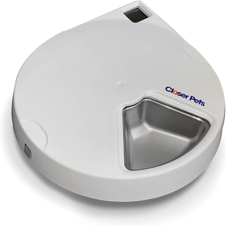 Closer Pets Five-Meal Automatischer Futternapf mit Edelstahl-Einsätzen und Kühlakkus (C500) 5 Meal F