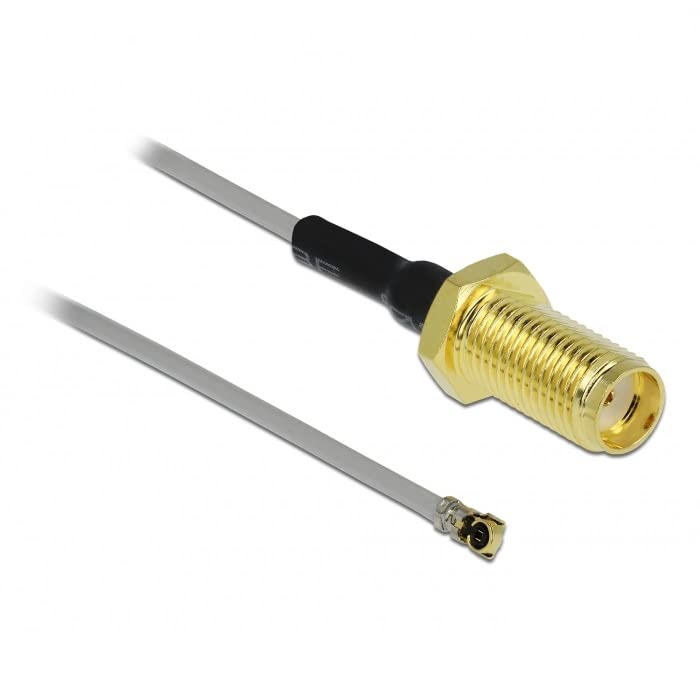 Delock Antennenkabel SMA Buchse zum Einbau zu MHF® 4L Stecker 1.37 20 cm