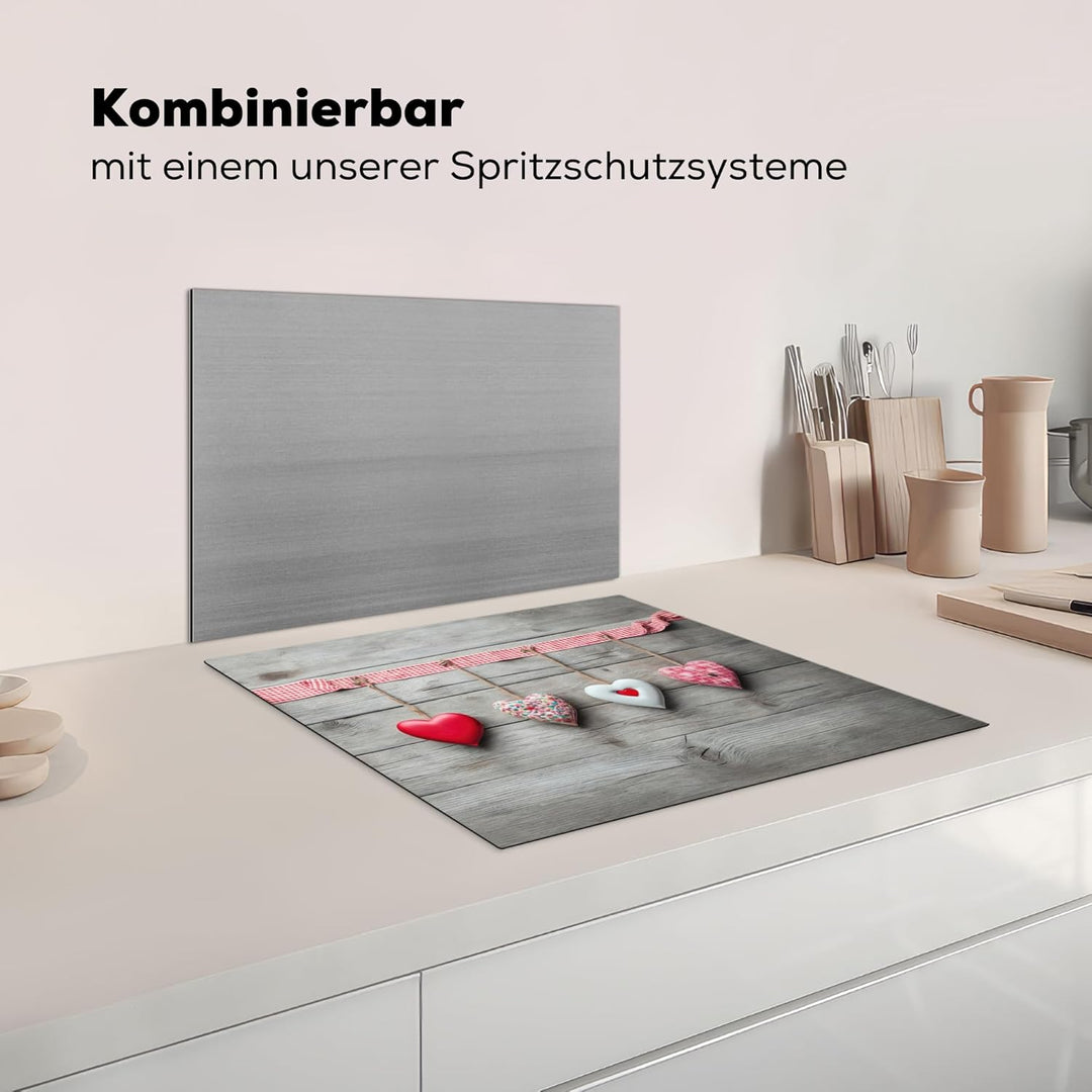KitchenYeah© Herdabdeckplatte Einteilig Ceranfeld Abdeckplatte für | 59x52 cm - Induktionsschutz Cer