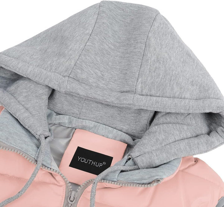 YOUTHUP West Damen Steppweste mit Kapuze Leicht Winterweste Freizeit Outdoor Ärmellos Jacke Gilet Bo