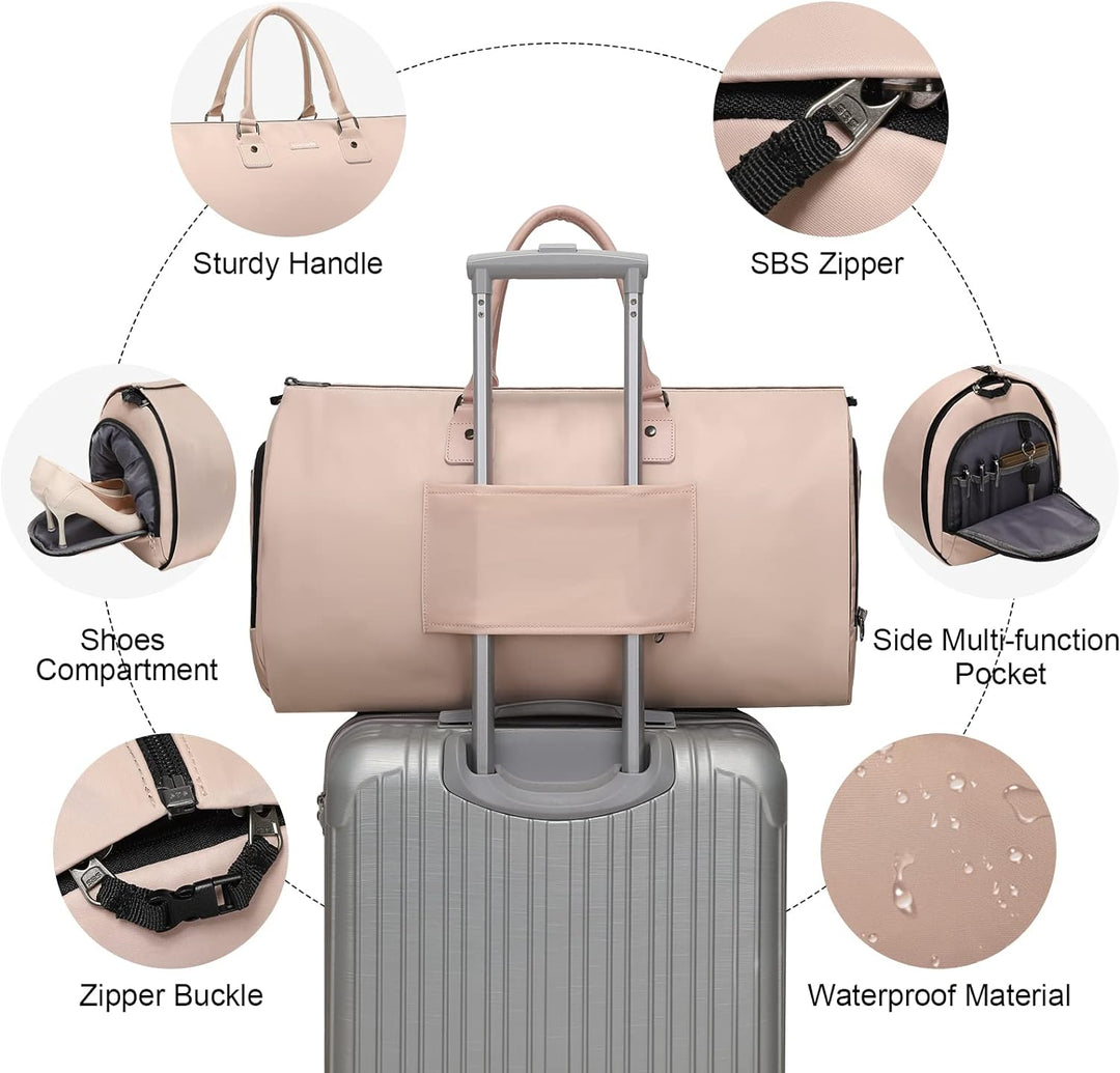 Modoker Wandelbare Kleidersäcke für Reisen, Handgepäck für Damen und Herren, Weekender – 2 in 1 häng