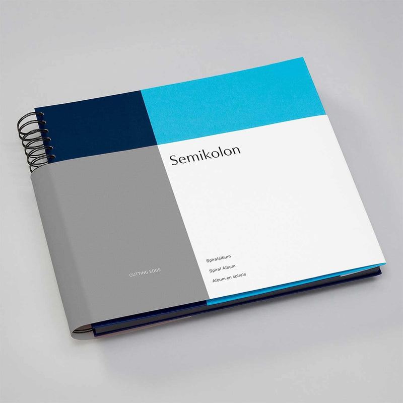 Semikolon 364850 Spiral Album Cutting Edge – 37,5x30,1 cm – Fotoalbum, 90 Seiten schwarz, Fotobuch,