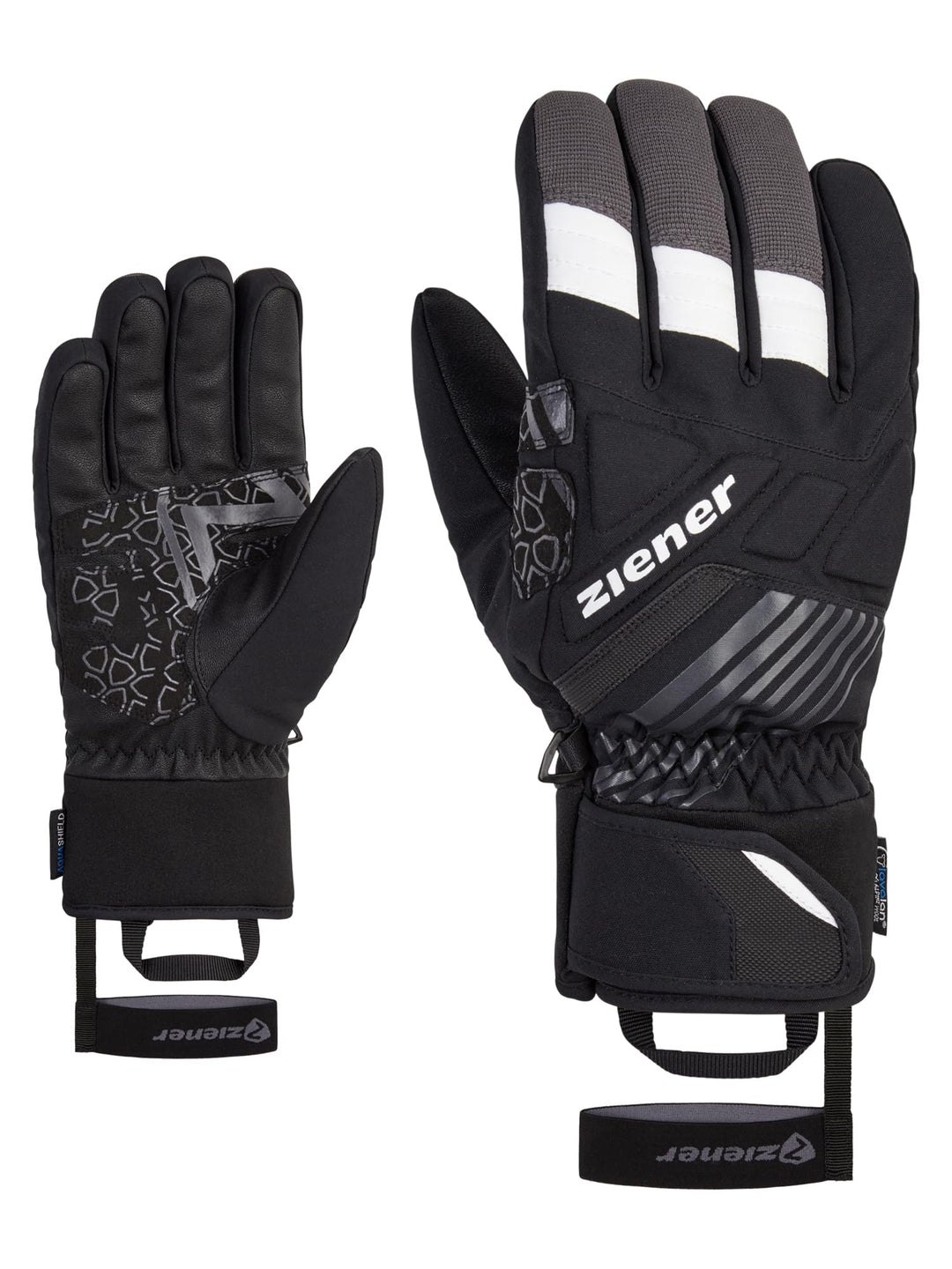 Ziener Herren Genrix Ski-Handschuhe/Wintersport | wasserdicht, Alpine Wool 9.5 Schwarz, 9.5 Schwarz
