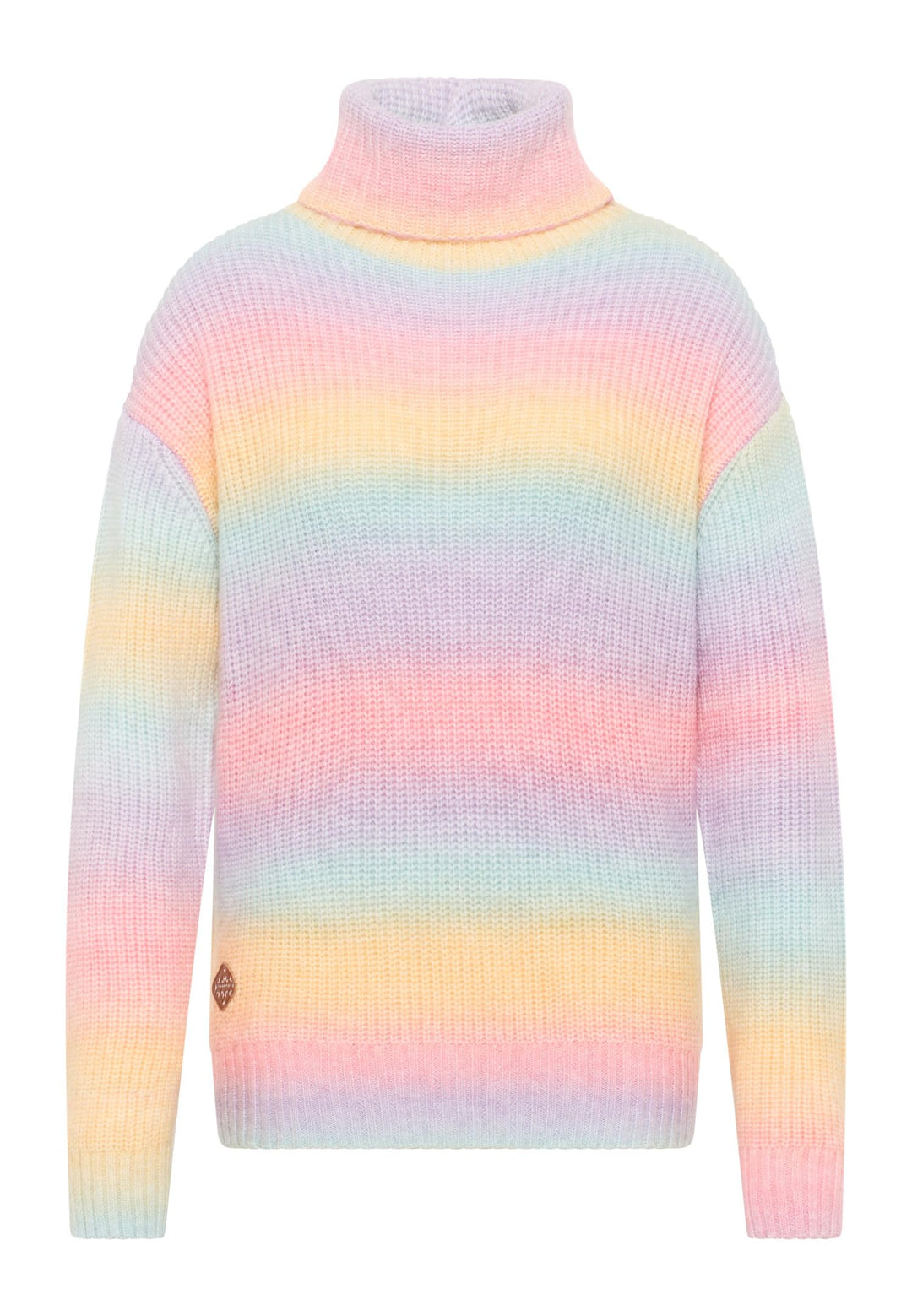 Ragwear Damen Strickpullover Safina, Light Combo, Pastellfarbenen Streifen Pullover Schalkragen L Li