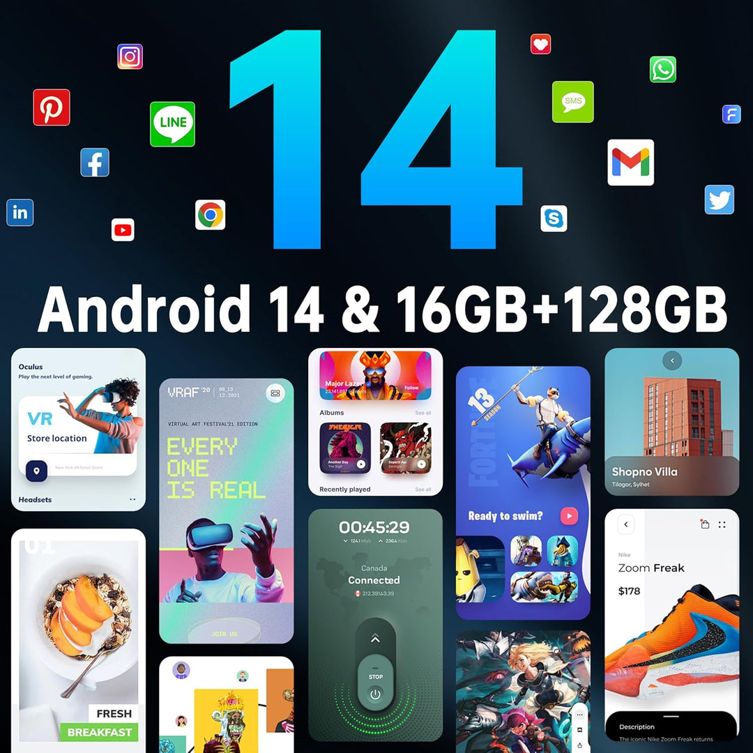 OUKITEL WP28S Outdoor Smartphone - 10600mAh Outdoor Handy Ohne Vertrag Android 14, 16GB RAM + 128GB