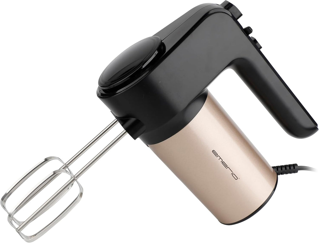 EMERIO elektrischer Handmixer Handrührer Mixer Handrührgerät | 400 Watt | 6 Geschwindigkeiten & Turb