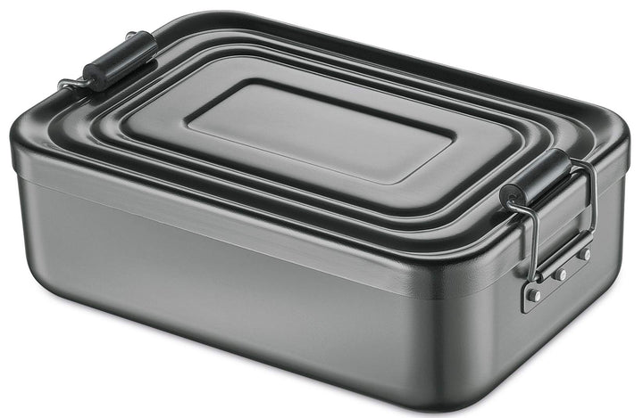 Küchenprofi Lunchbox Gross aus Aluminium in der Farbe Anthrazit, Masse: 23cm x 15cm x 7cm, 10 0147 1