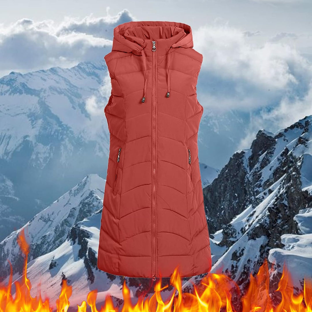 Guotobe Damen Weste Warm Trachtenweste Winterweste Herbst Winter mit Reissverschluss Daunenweste Ärm