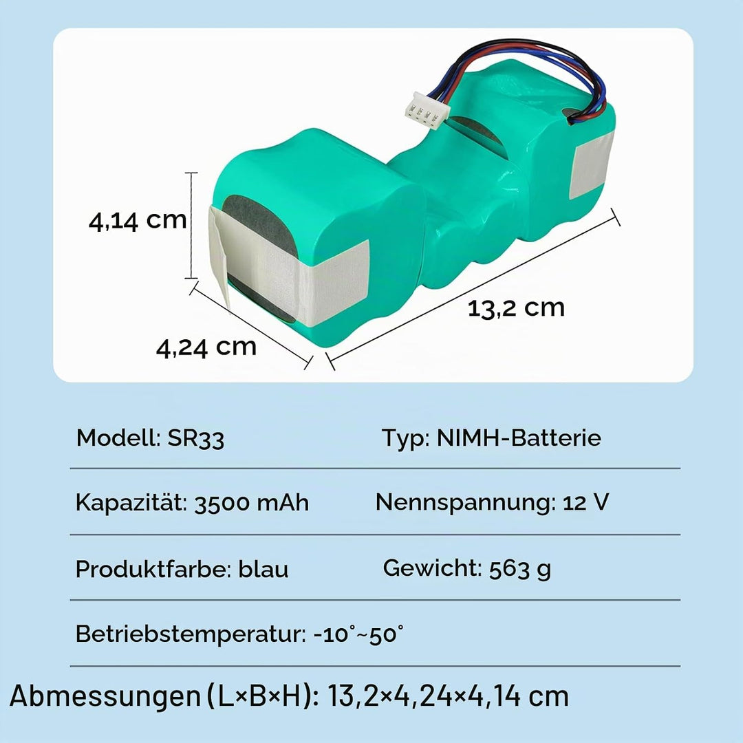 12V/3500mAh Ersatz Akku Für ECOVACS Deebot Ozmo 900, 901, 902, 907, 600, 610, M88, Deebot DE5G, Comb