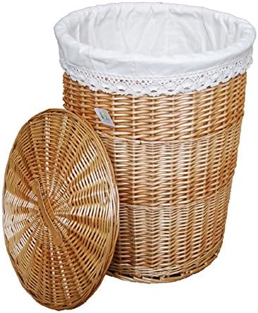 DVier Wäschekorb natur beige weide rund D.39 H.55 05Rd-b