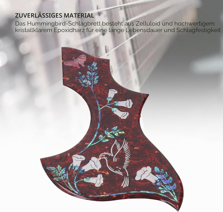 Gitarren-Schlagbrett, Kolibri-Schlagbrett, Akustikgitarren-Ersatz, Selbstklebende Rückseite, Kratzfe