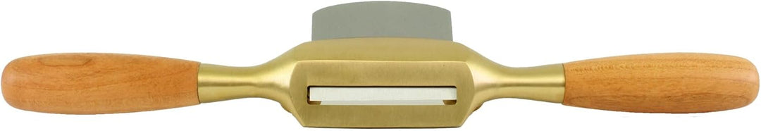 Schabhobel/Schweifhobel mit flacher Sohle, Bronze mit Kirschenholzgriffen, 50 mm Eisenbreite, 265 mm