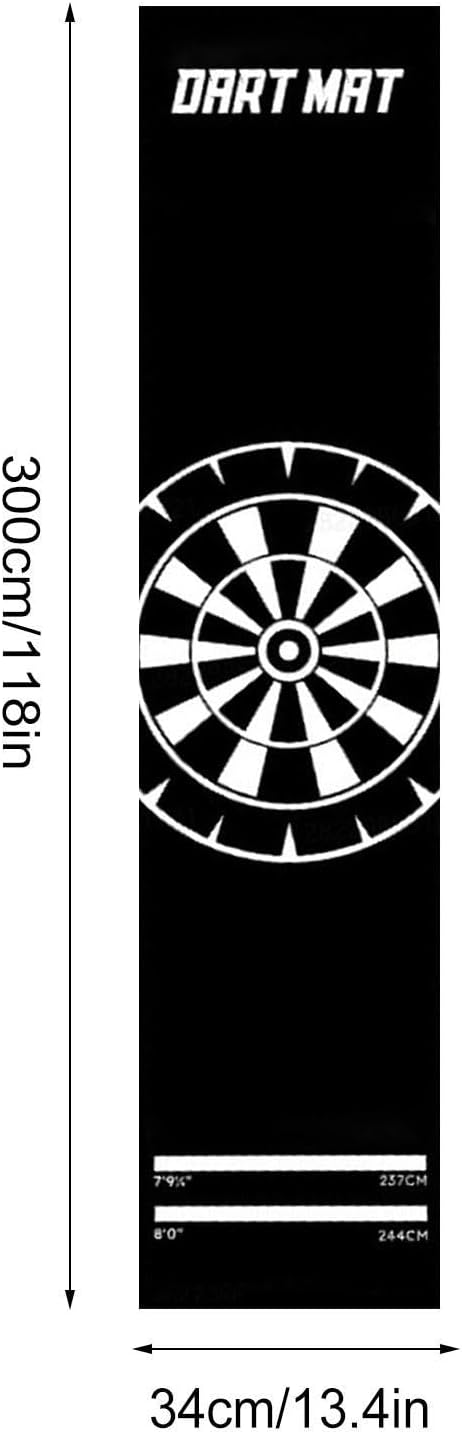 Dart Teppich Dartmatte Mit Abwurflinie Und Oche-System, Professioneller Dart Teppich Für Bodenschutz