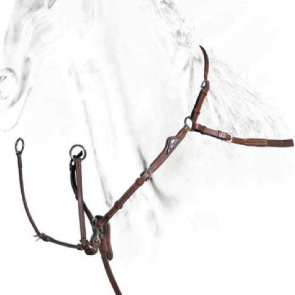 Equiline Vorderzeug Breastplate with Double Regulation Leder schwarz Cob, Cob