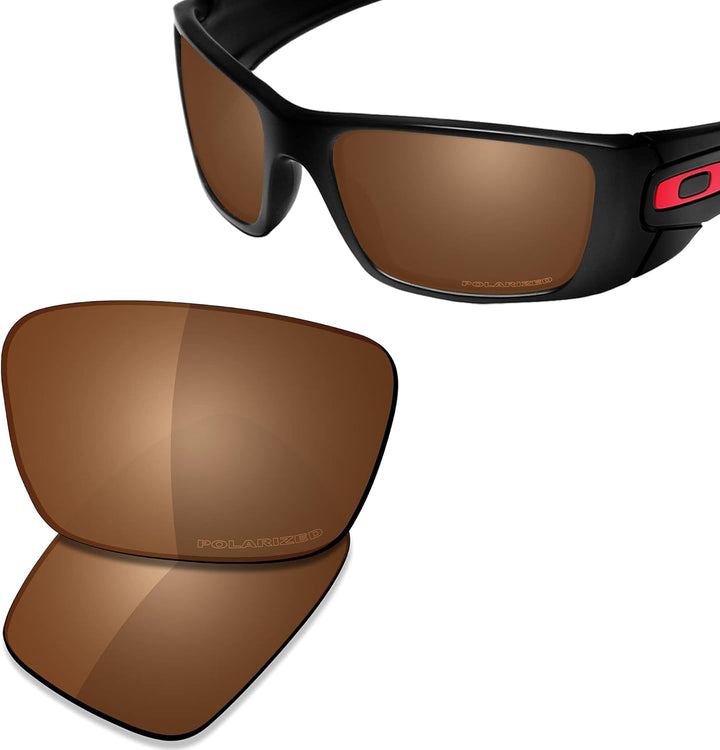 Saucer Premium Ersatzgläser für Oakley Fuel Cell OO9096 Sonnenbrillen High Definition - Amber Brown