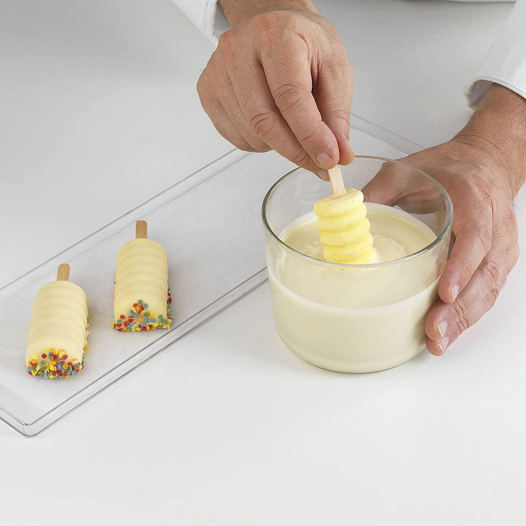silikomart | GEL04M Silikonform für Speiseeis MINI TANGO, antihaftbeschichtet, 4 Stück, Packung mit