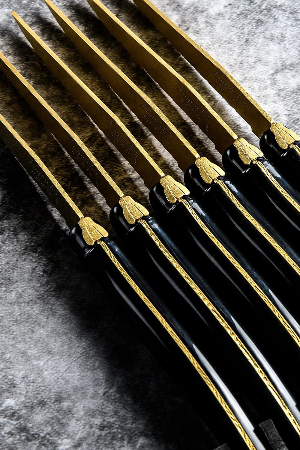 Laguiole Style de Vie Steakmesser Prestige Line, 6-teilig, Golden, Golden