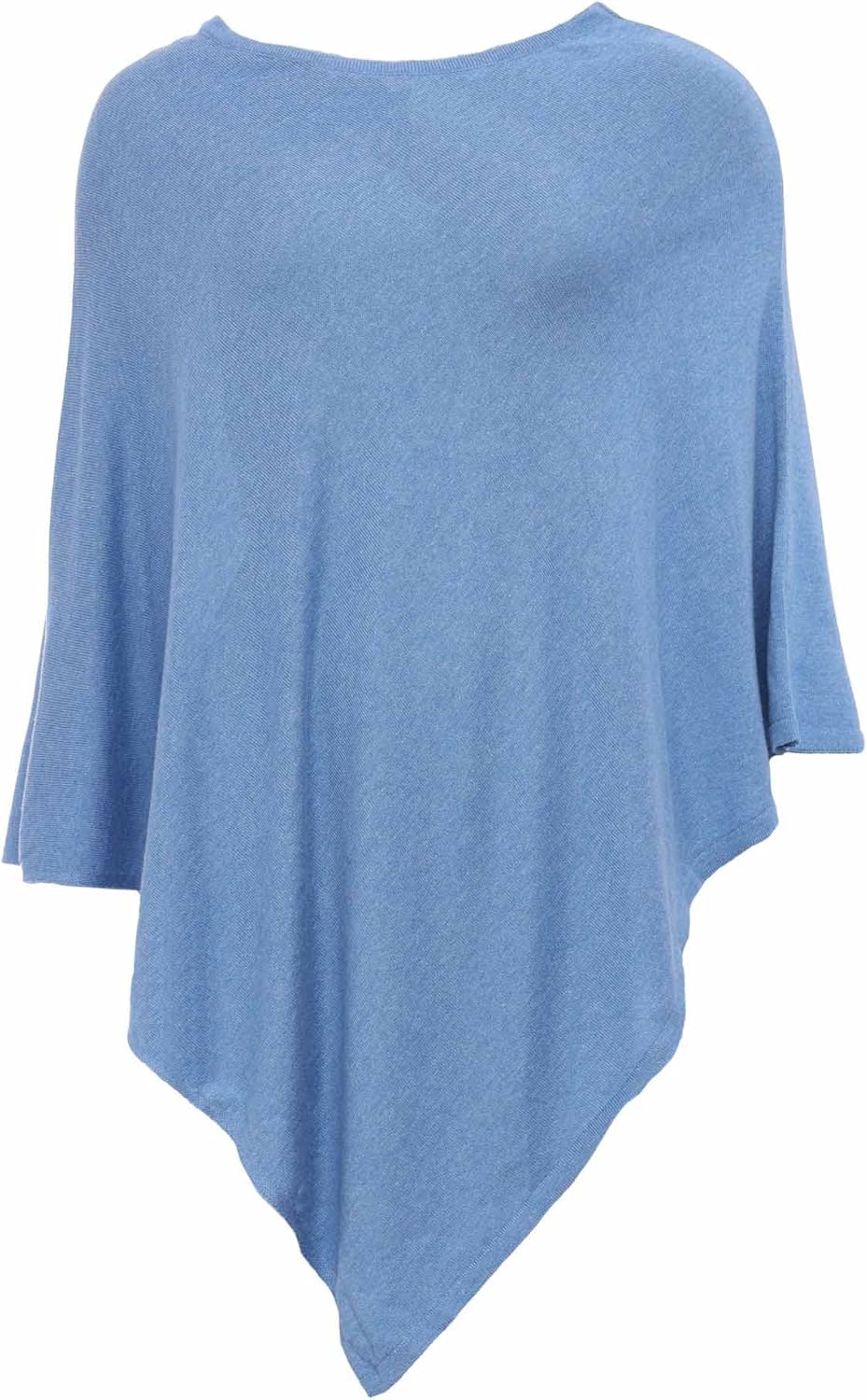 Zwillingsherz Poncho-Schal mit Baumwolle - Hochwertiges Cape für Damen - XXL Umhängetuch und Tunika