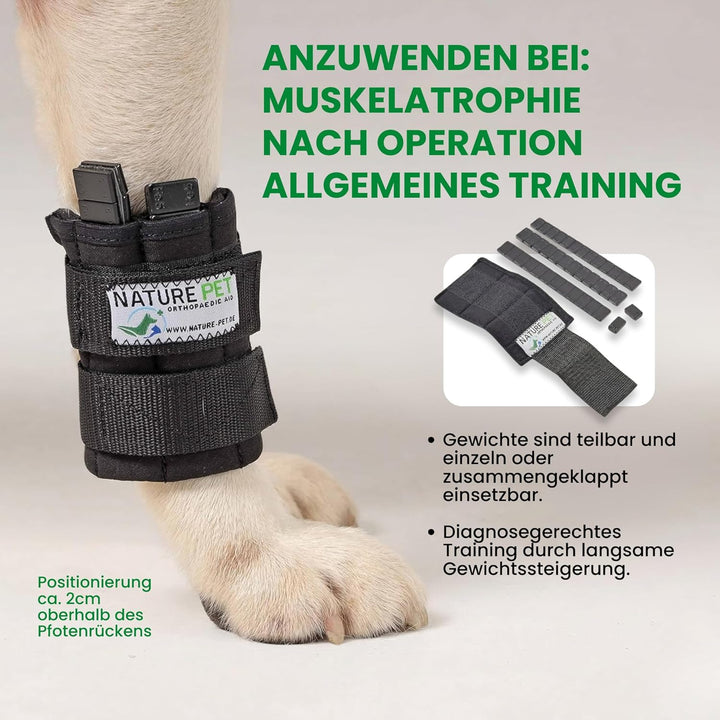 Nature Pet Therapiemanschette/Trainingsbandage mit Gewichten für Hunde (XL), XL