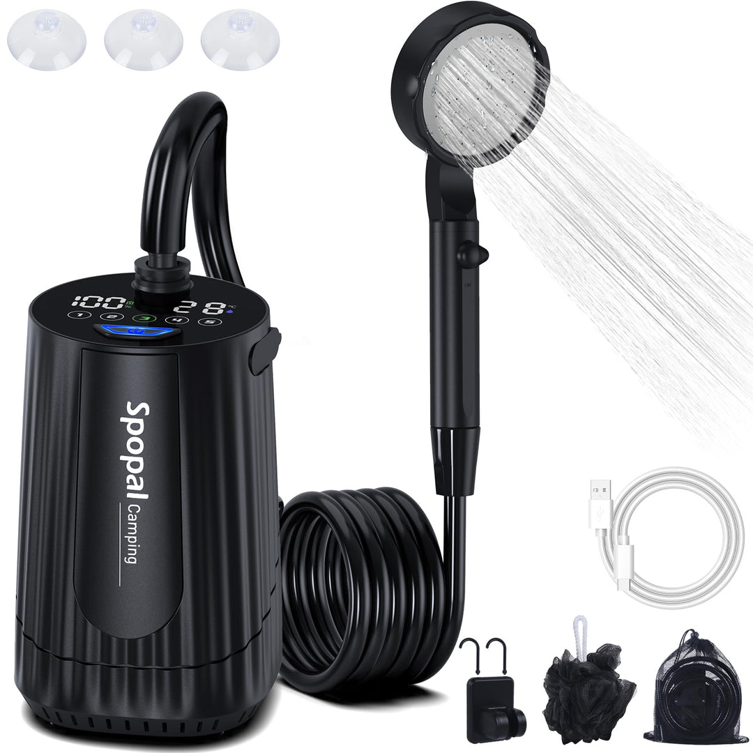 Spopal Campingdusche, [Aktualisierte Version - 10000mAh] Mobile Dusche mit Pumpe,Campingdusche Tragb