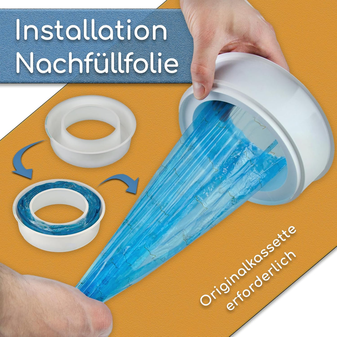 kittybag Nachfüllfolie 4-Pack - kompatibel mit Nachfüllkassetten für Littycat Katzenstreu-Entsorgung