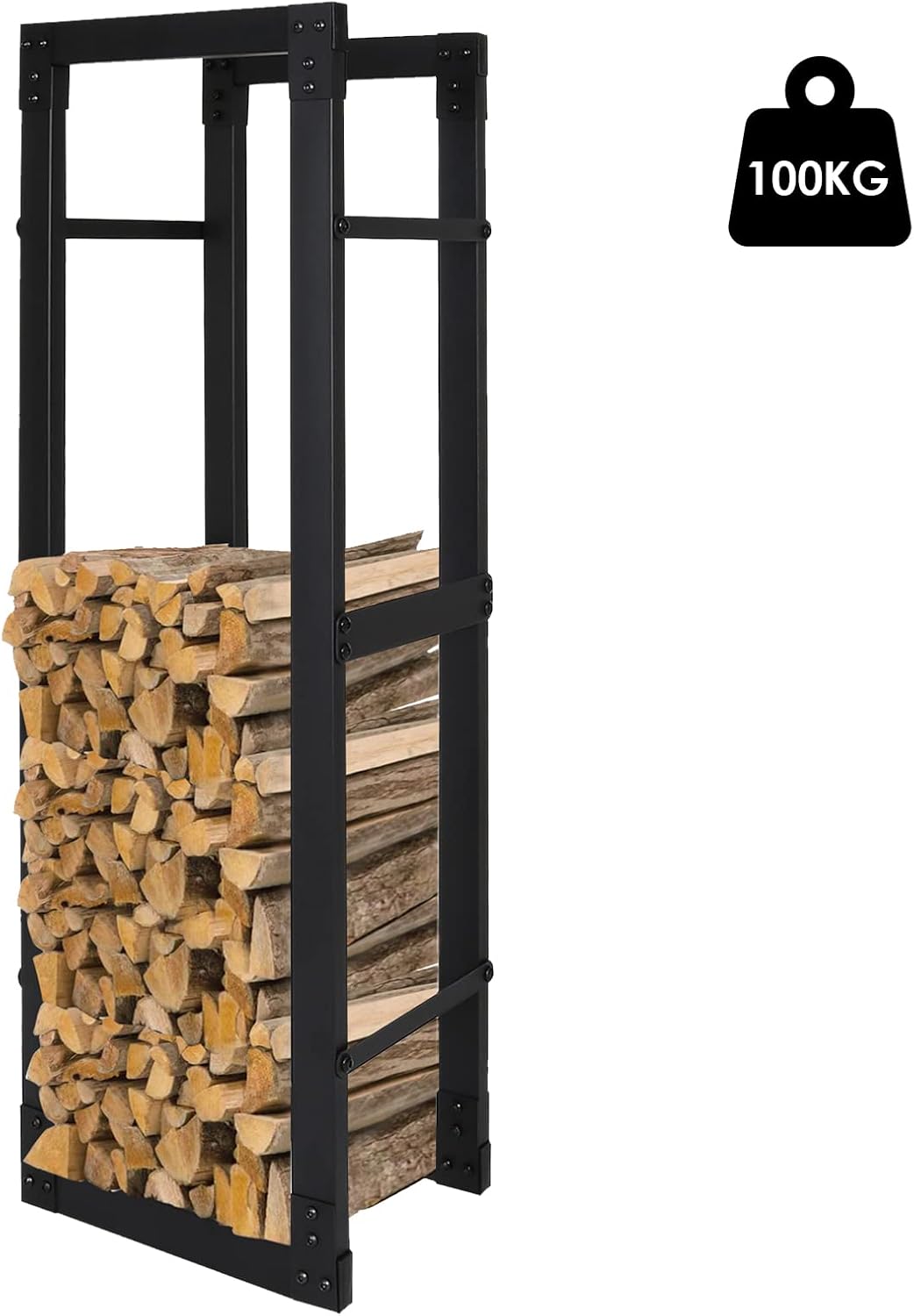 Fiqops Kaminholzregal Innen Kaminholzständer Wetterfest und stabil Brennholzregal für Holzscheite St