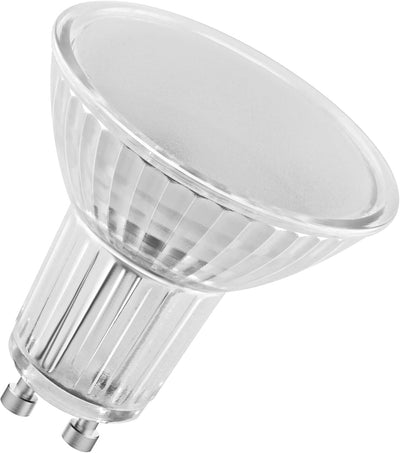 OSRAM PAR16 LED Reflektorlampe mit GU10 Sockel, Warmweiss (2700K), Glas Spot, 4.3W, Ersatz für 50W-R