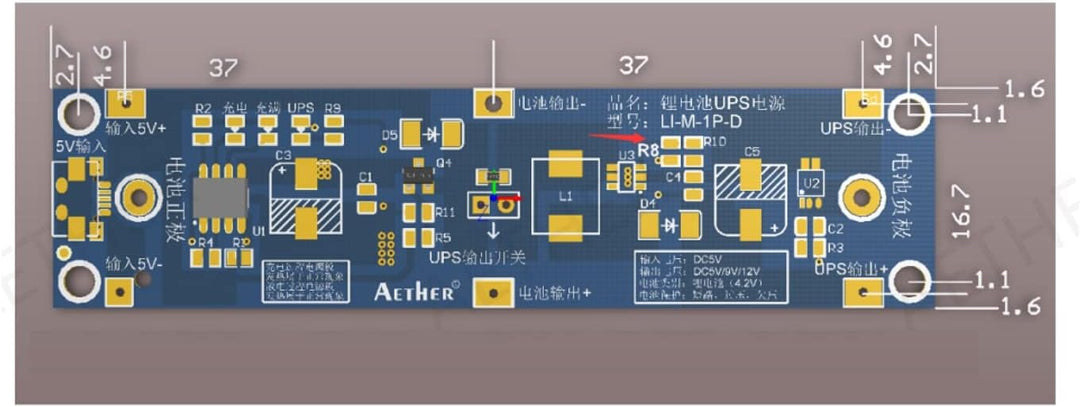 2 Stück Micro USB 5V USV unterbrechungsfreie Stromversorgung 18650 Lithium-Batterieladegerät