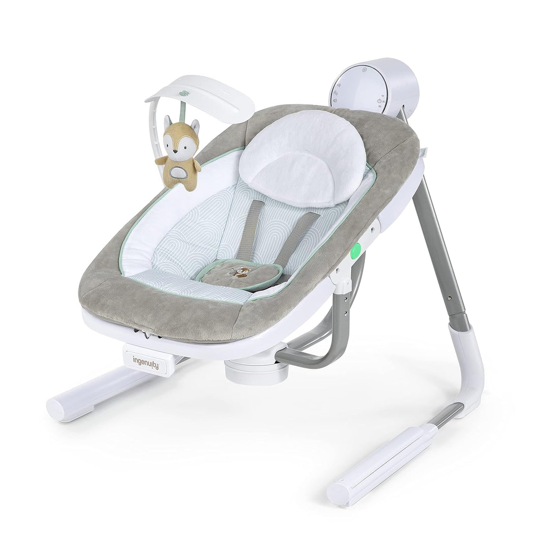 Ingenuity, AnyWay Sway Ray, tragbare Babyschaukel & Babywippe mit Vibrationen, Spielgoben, 16 Melodi