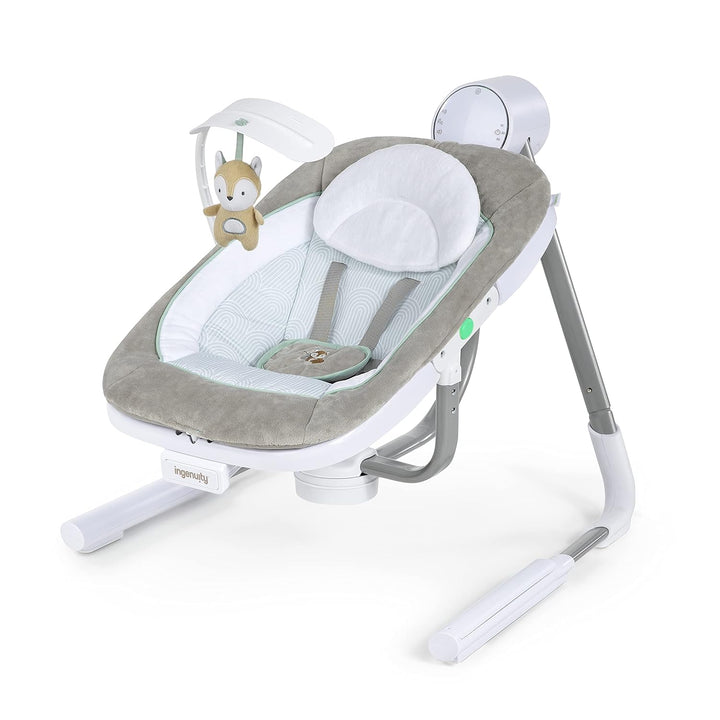 Ingenuity, AnyWay Sway Ray, tragbare Babyschaukel & Babywippe mit Vibrationen, Spielgoben, 16 Melodi