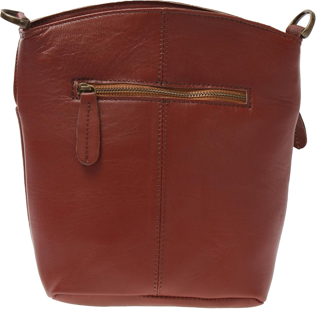 LECONI kleine Umhängetasche Damen Schultertasche Handtasche Freizeittasche Damentasche Ledertasche v