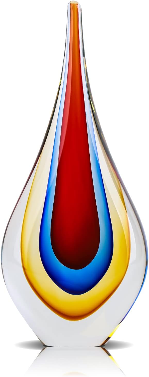 LCCCK Handgefertigte Murano Glas Skulpturen - Elegante Glaskunst Figuren Deko für Wohnzimmer, Fenste