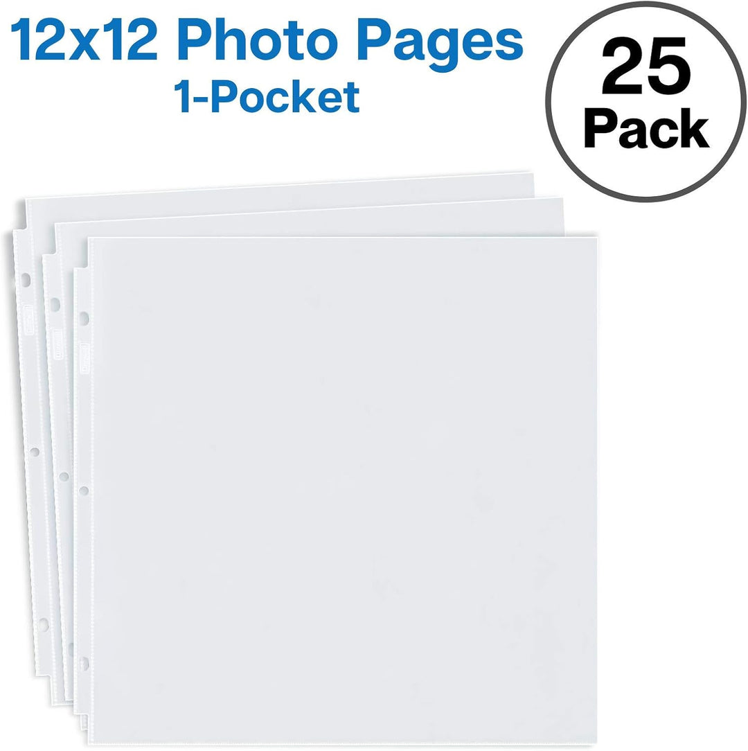 Dunwell Scrapbook-Nachfüllseiten, 30,5 x 30,5 cm, super schwer, passend für 3-Ring-Scrapbooking-Ordn