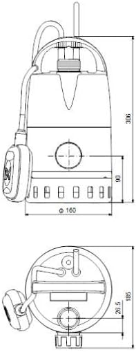 Grundfos Schmutzwassertauchpumpe Unilift CC 7 A1 mit Schwimmerschalter 96280968