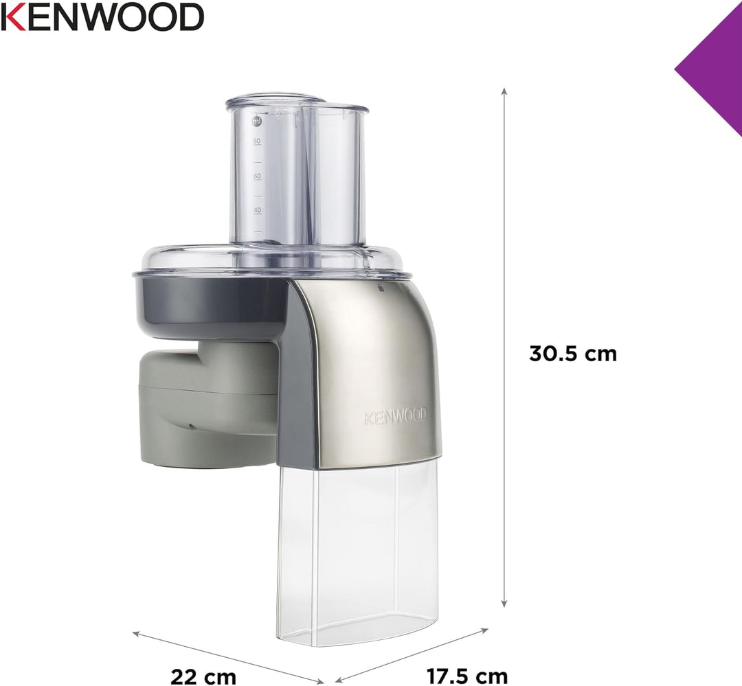 Kenwood Schnitzelwerk AT340, Zubehör für Kenwood Küchenmaschinen, elektrischer Zerkleinerer für Obst