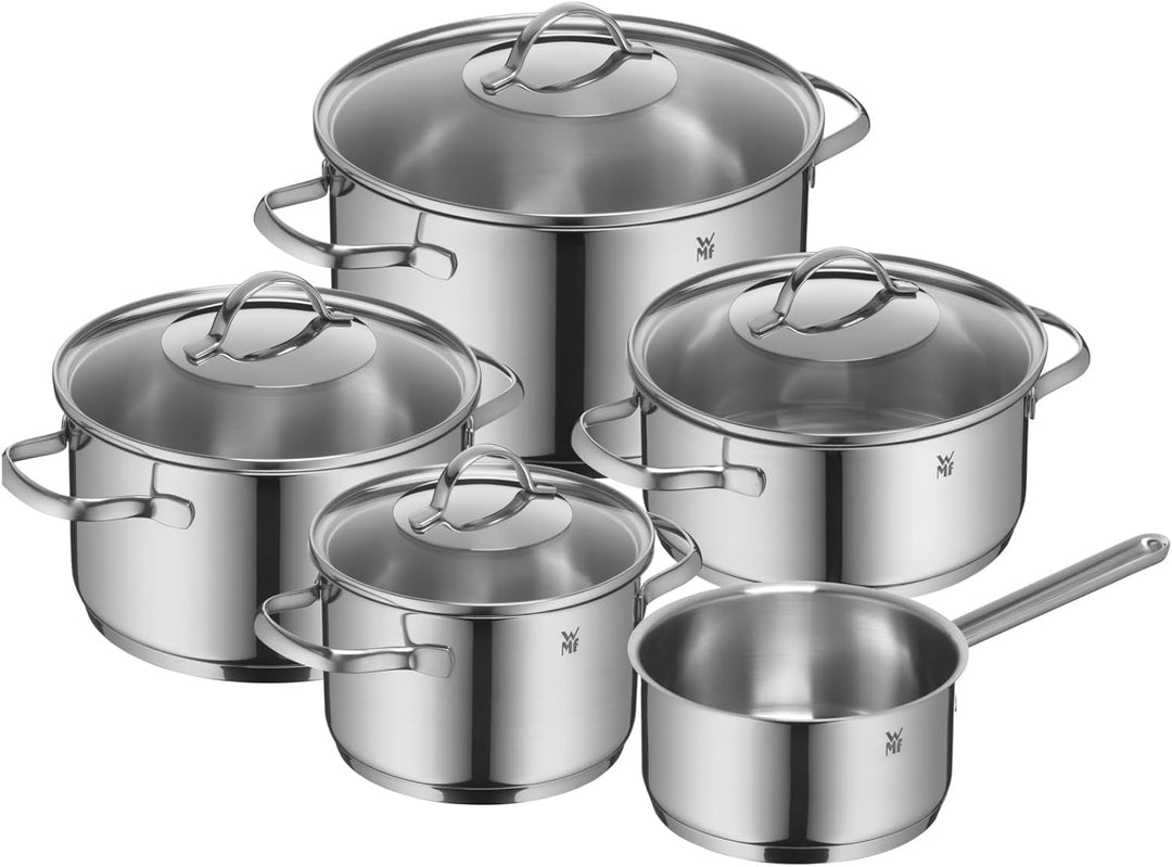 WMF Provence Plus Topfset Induktion 5-teilig, Kochtopf Set mit Glasdeckel für alle Herdarten, Kochge