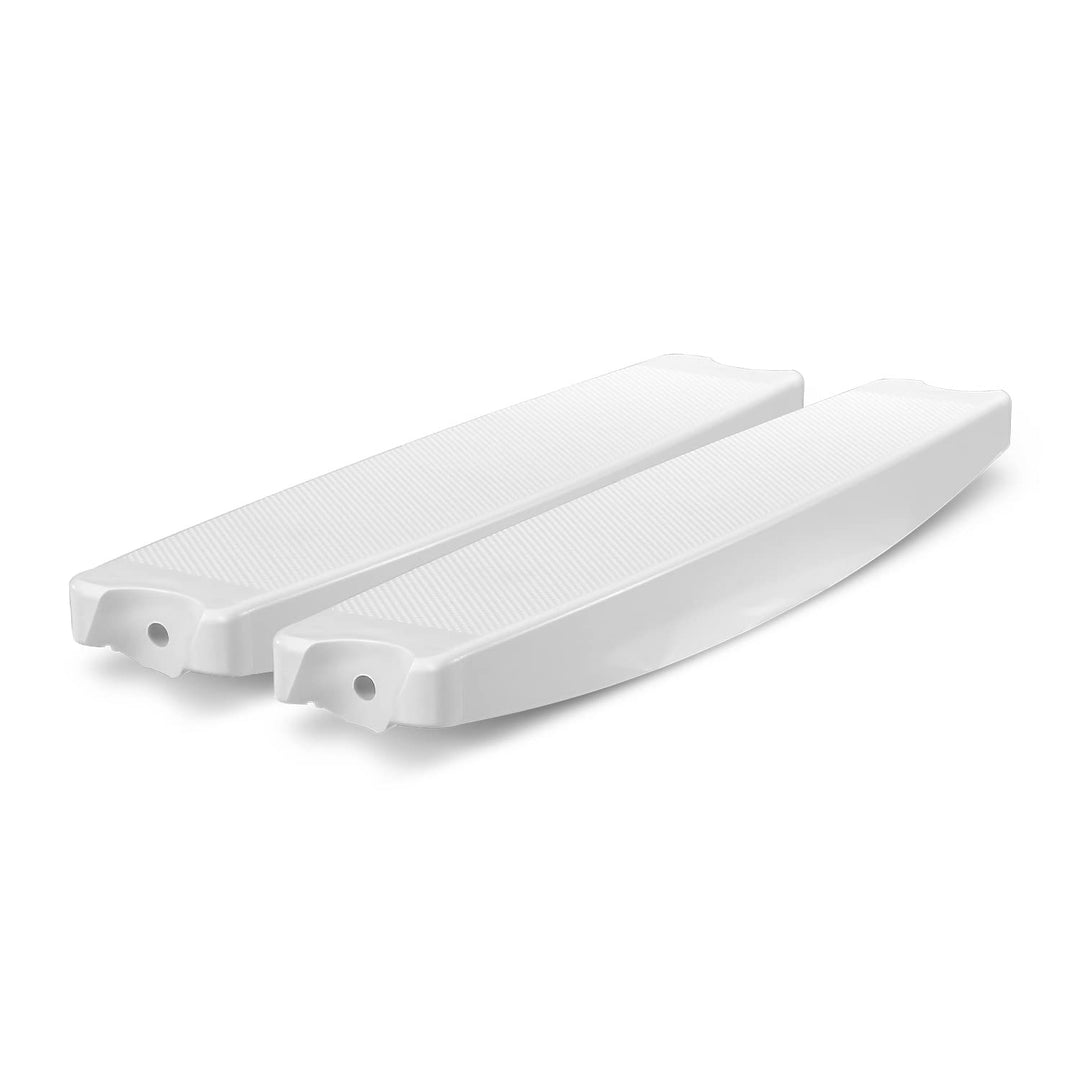 2er Set Ersatz Stufe für Aufstellbeckenleiter inkl. Schraubensatz Trittstufe weiss 43 mm Holm Hochbe