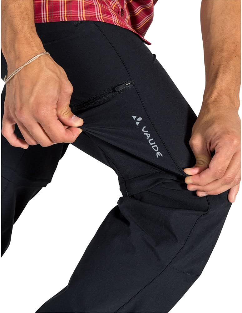 VAUDE Herren Hose Men's Farley Stretch Zo Pants 48-Short Schwarz, 48-Short Schwarz