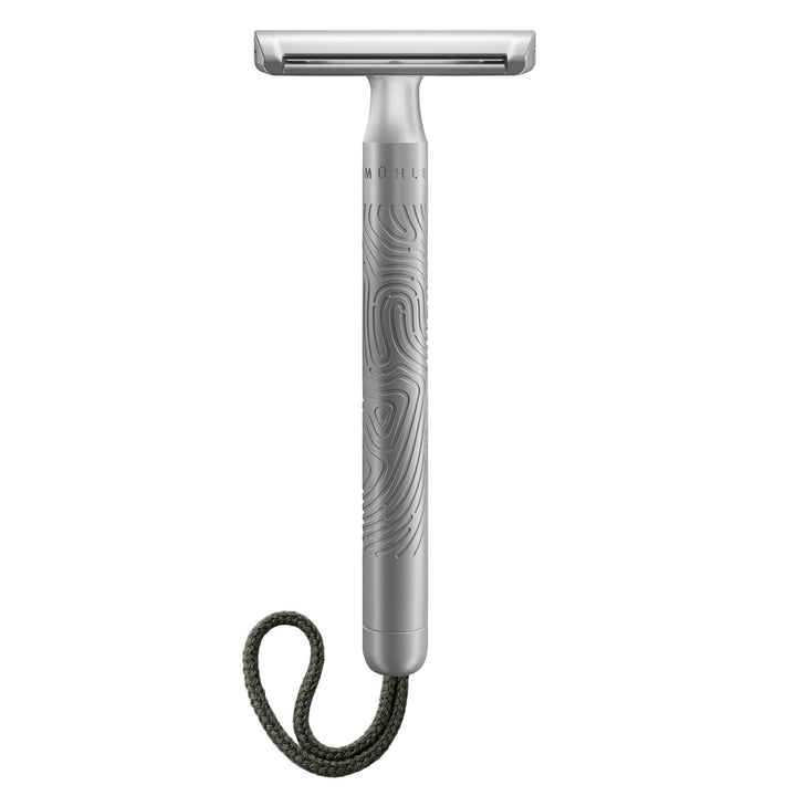 MÜHLE Companion Rasierhobel - Unisex Sicherheitsrasierer mit grauer Kordel - nachhaltige, umweltscho