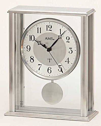 Moderne Tischuhr mit Funkwerk, batterie betrieben - Modern Style - AMS -Funk-Tischuhr 25cm- 5190 by