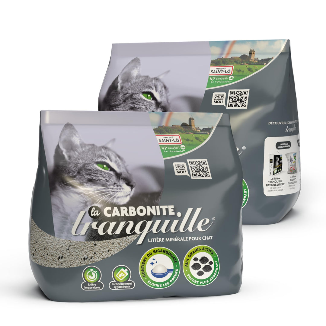 Tranquille - Katzenstreu, klumpend, Mineral, Carbonit, 8 l, 2 Stück