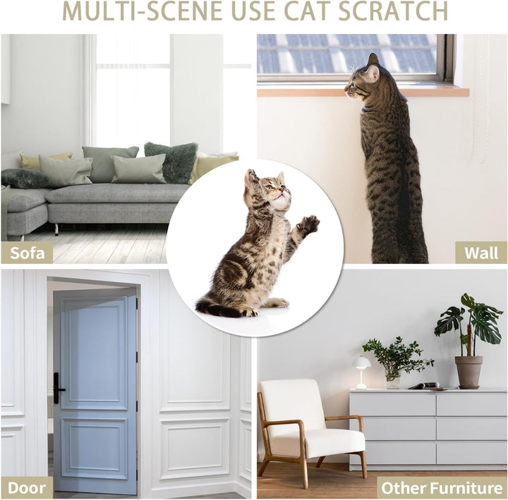 Kratzmatte Selbstklebend für Katzen - Kratzfestes Sofa, Wiederverwendbar Kratzteppich für Wand, DIY
