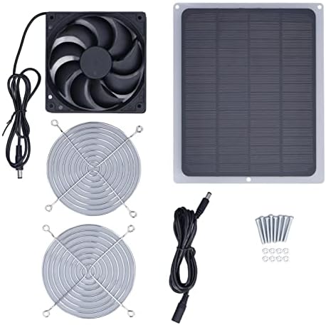 banapoy Solarpanel Lüfter Kit, 6W Solarventilator aus monokristallinem Silizium mit Schutznetz für C