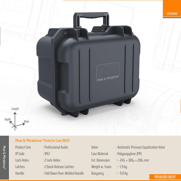 Moë &amp; Mirakime® IP67 Protector case for Shure Beta 57, Shure Beta 58, Shure SM58 Series Microphones.