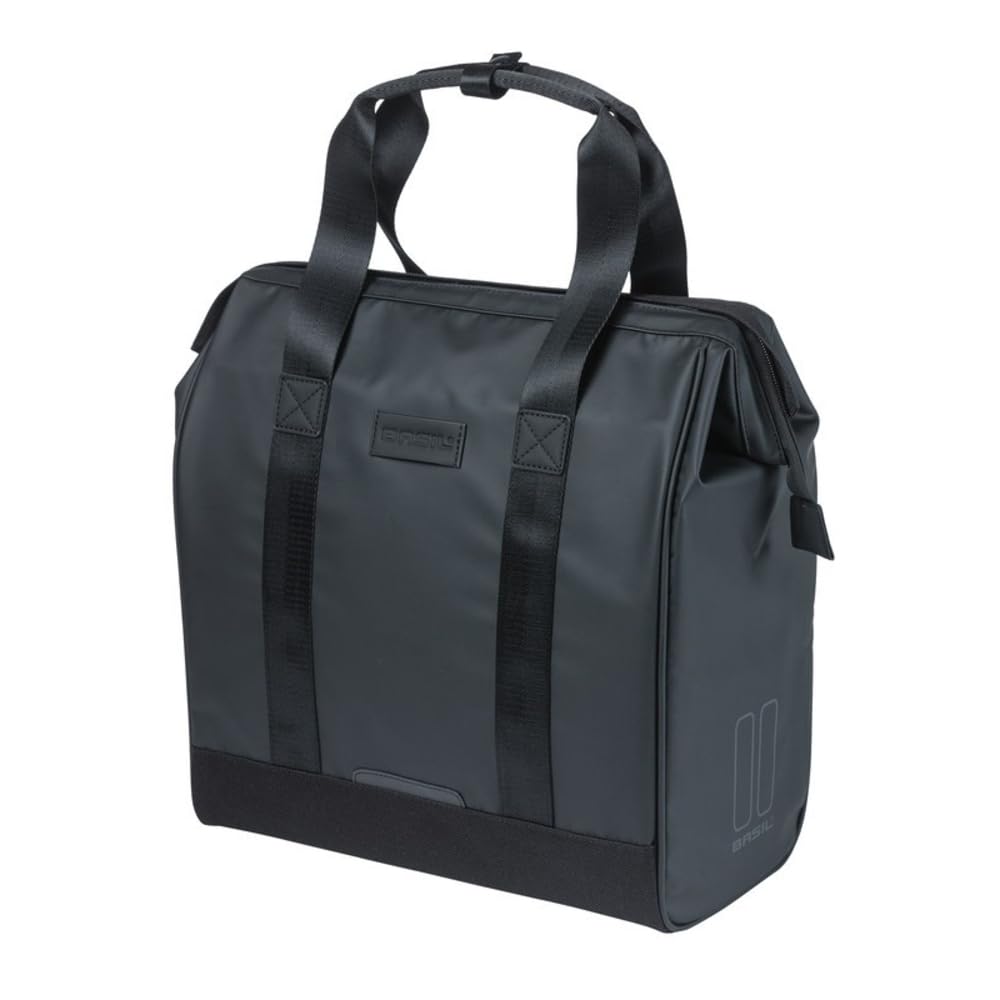 Basil Unisex – Erwachsene Grand Bicycle Shopper Shoppingtasche, Schwarz, 34.5 x 19 x 36 cm
