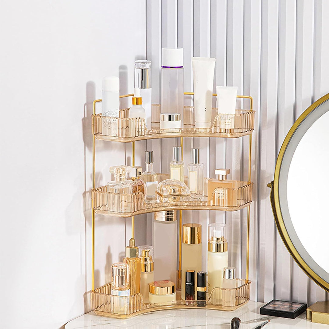 Make Up Organizer, Kosmetik Organizer Mit 3 Ebenen Grosse Kapazität Kosmetikorganiser Parfüm Duschge