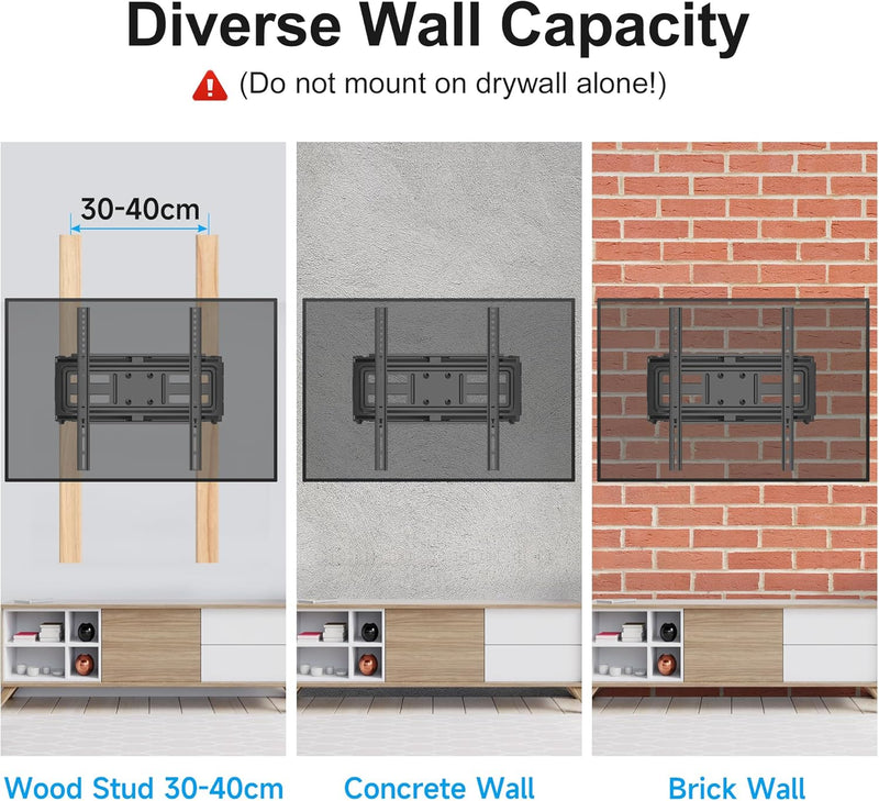 XINLEI TV Wandhalterung, Schwenkbare Neigbare TV Halterung für 26-70 Zoll Flach & Curved Fernseher b