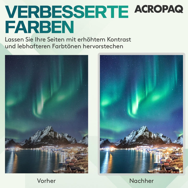 ACROPAQ Laminierfolien A3-125 mic, 50 Stück, Glaenzend, Premium Qualität, Abgerundete Ecken, Geeigne